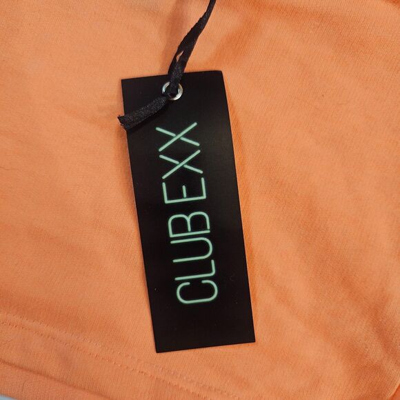 New CLUB EXX Size Small Cropped Tank in Sherbert Orange Eat Sleep Rave Repeat - Picture 9 of 9